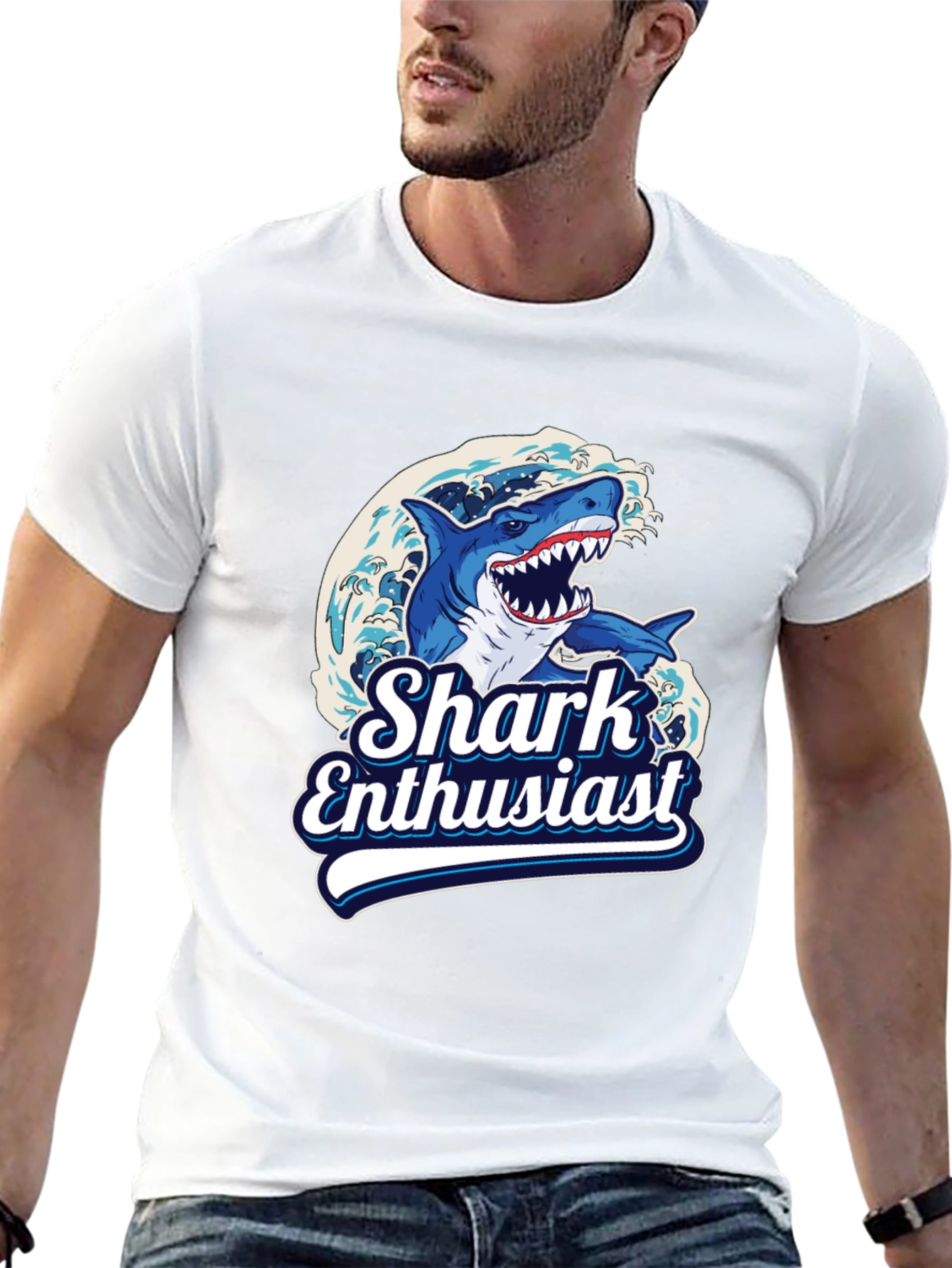 Shark Enthusiast Graphic T-Shirt
