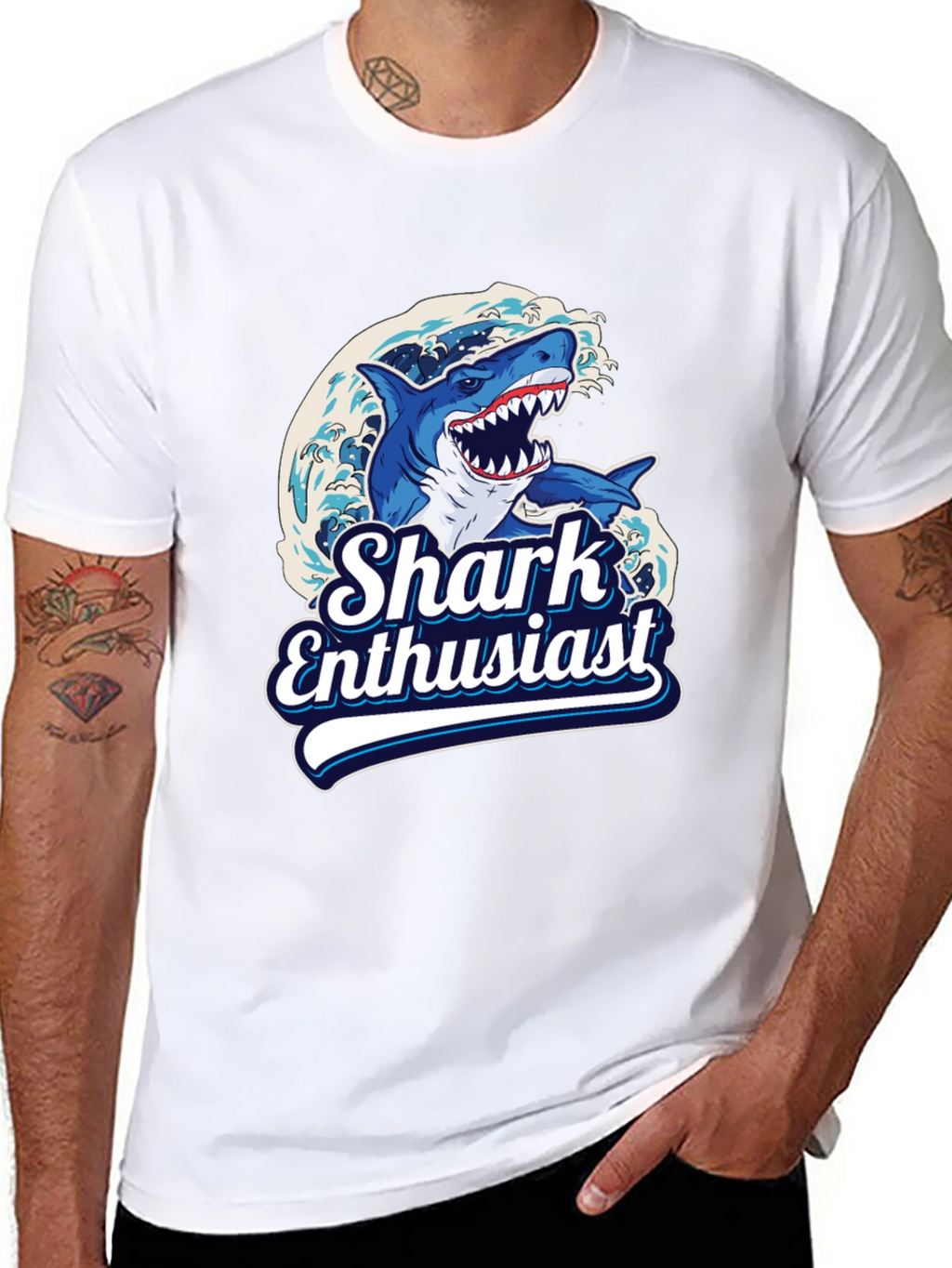 Shark Enthusiast Graphic T-Shirt