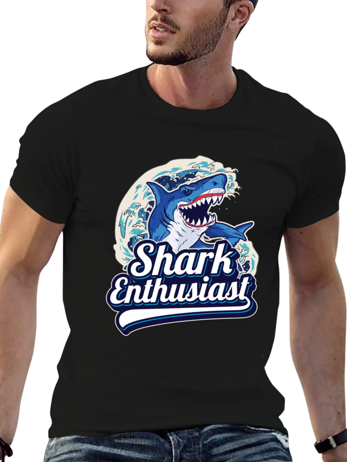 Shark Enthusiast Graphic T-Shirt