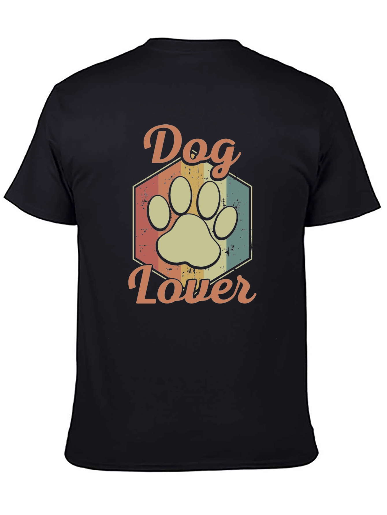 Dog Lover T-Shirt - Retro Paw Print Tee