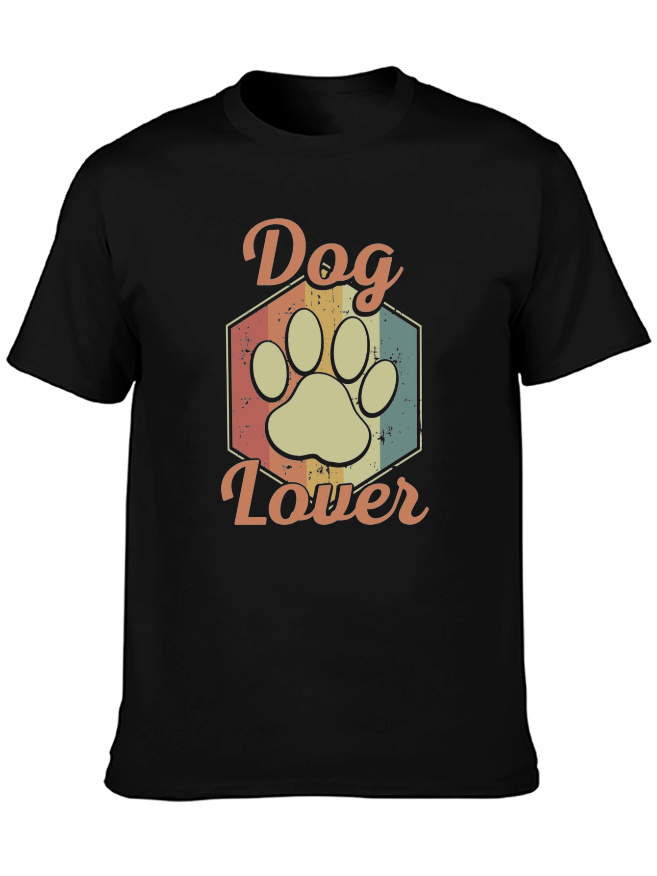 Dog Lover T-Shirt - Retro Paw Print Tee