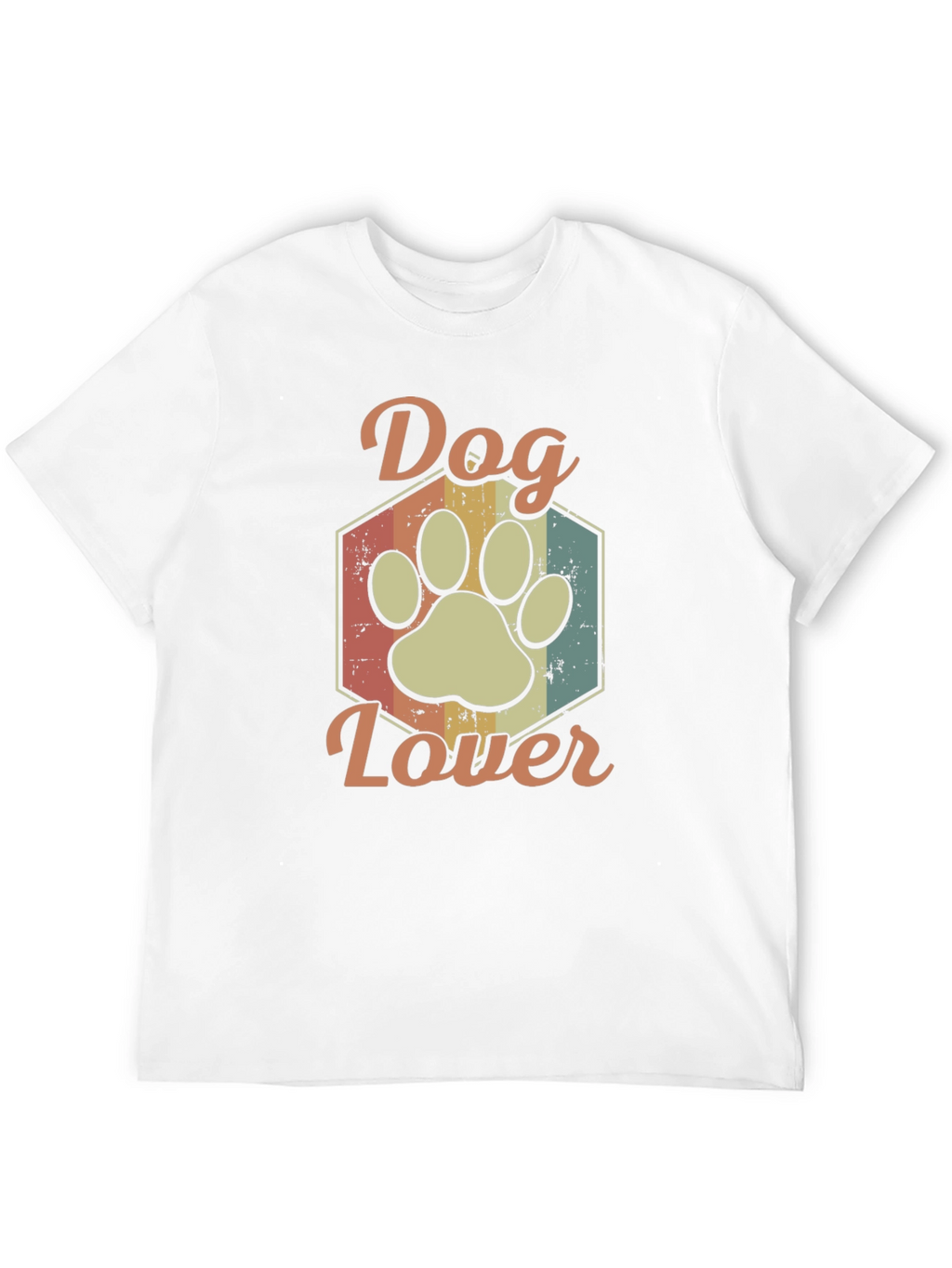 Dog Lover T-Shirt - Retro Paw Print Tee