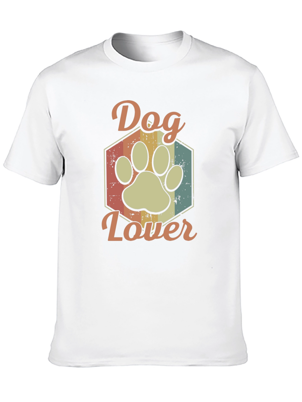 Dog Lover T-Shirt - Retro Paw Print Tee