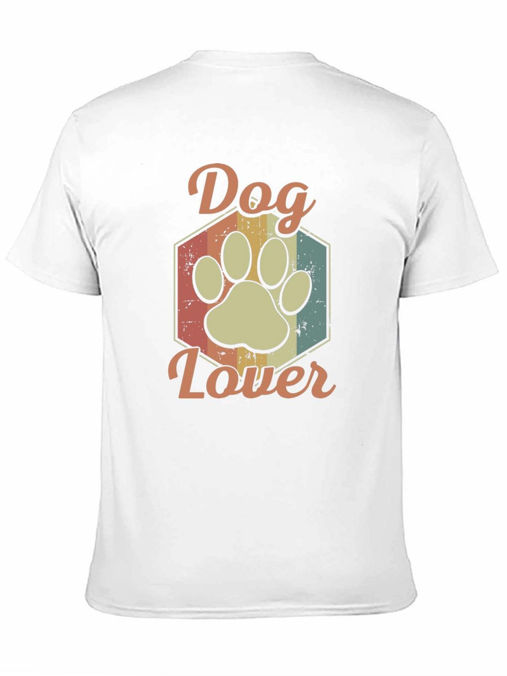 Dog Lover T-Shirt - Retro Paw Print Tee
