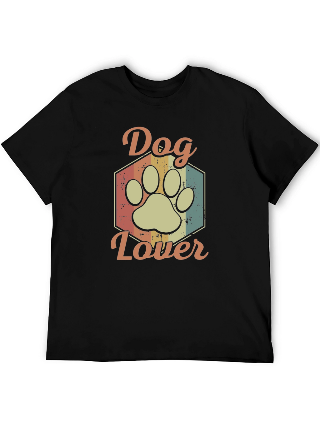 Dog Lover T-Shirt - Retro Paw Print Tee