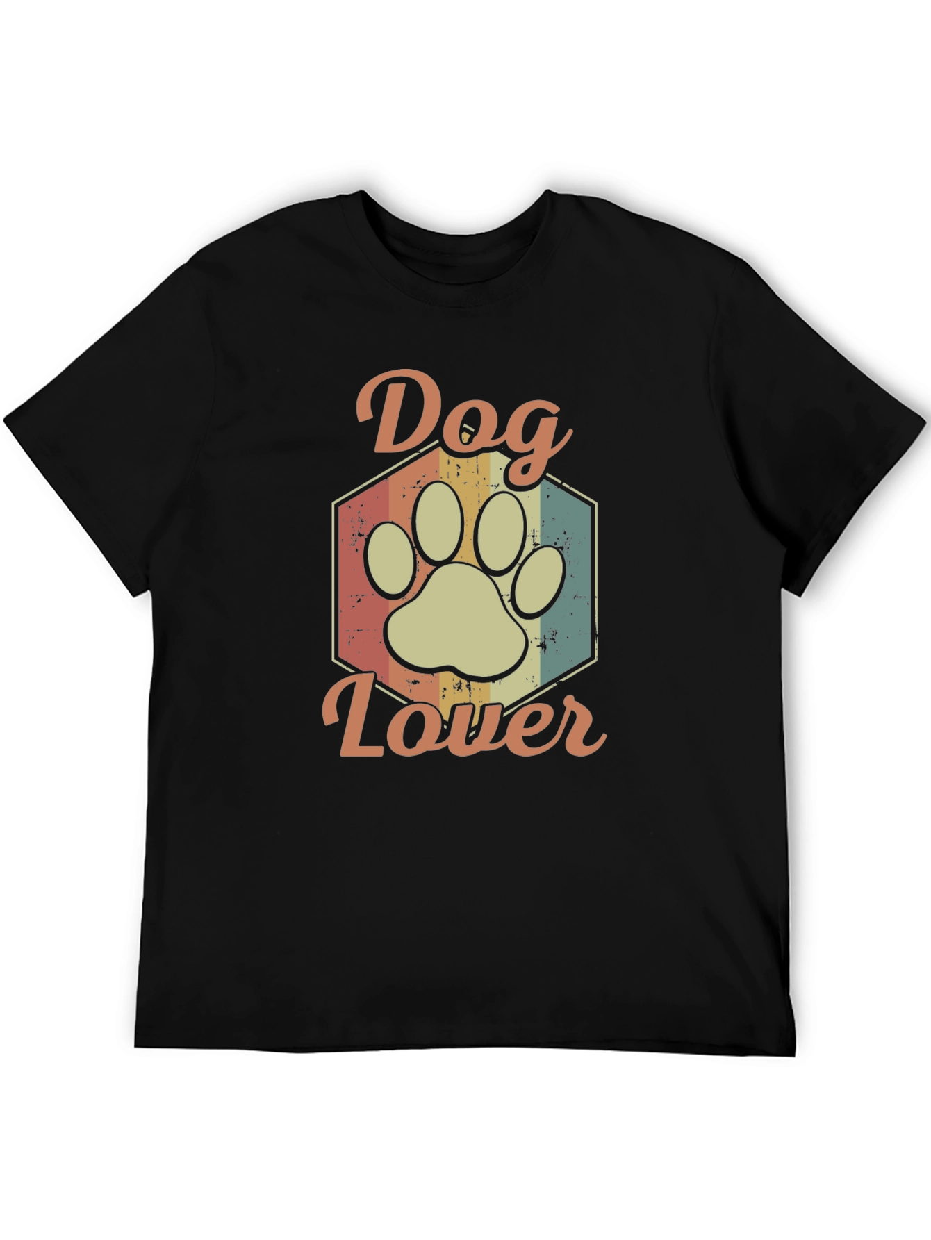 Dog Lover T-Shirt - Retro Paw Print Tee