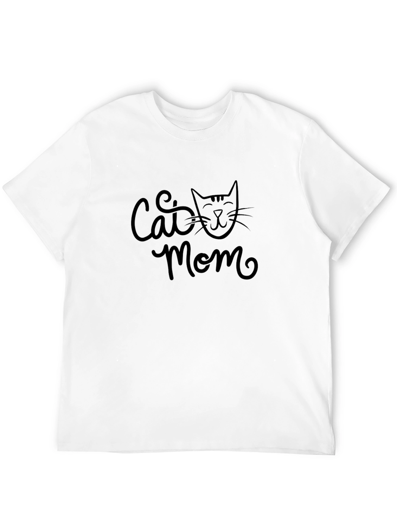 Cat Mom Graphic Tee - Black Unisex T-Shirt