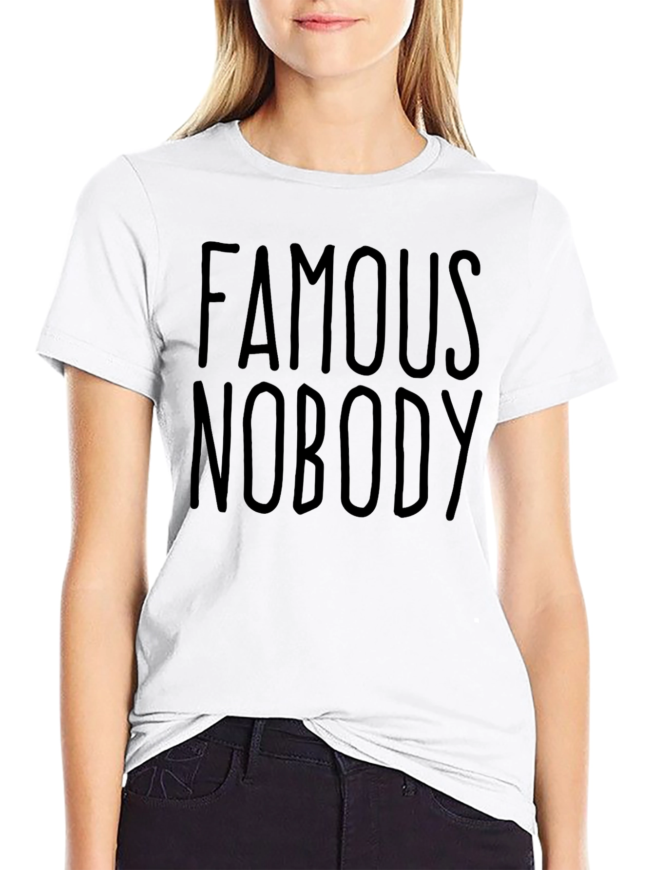 Famous Nobody Black Graphic Tee