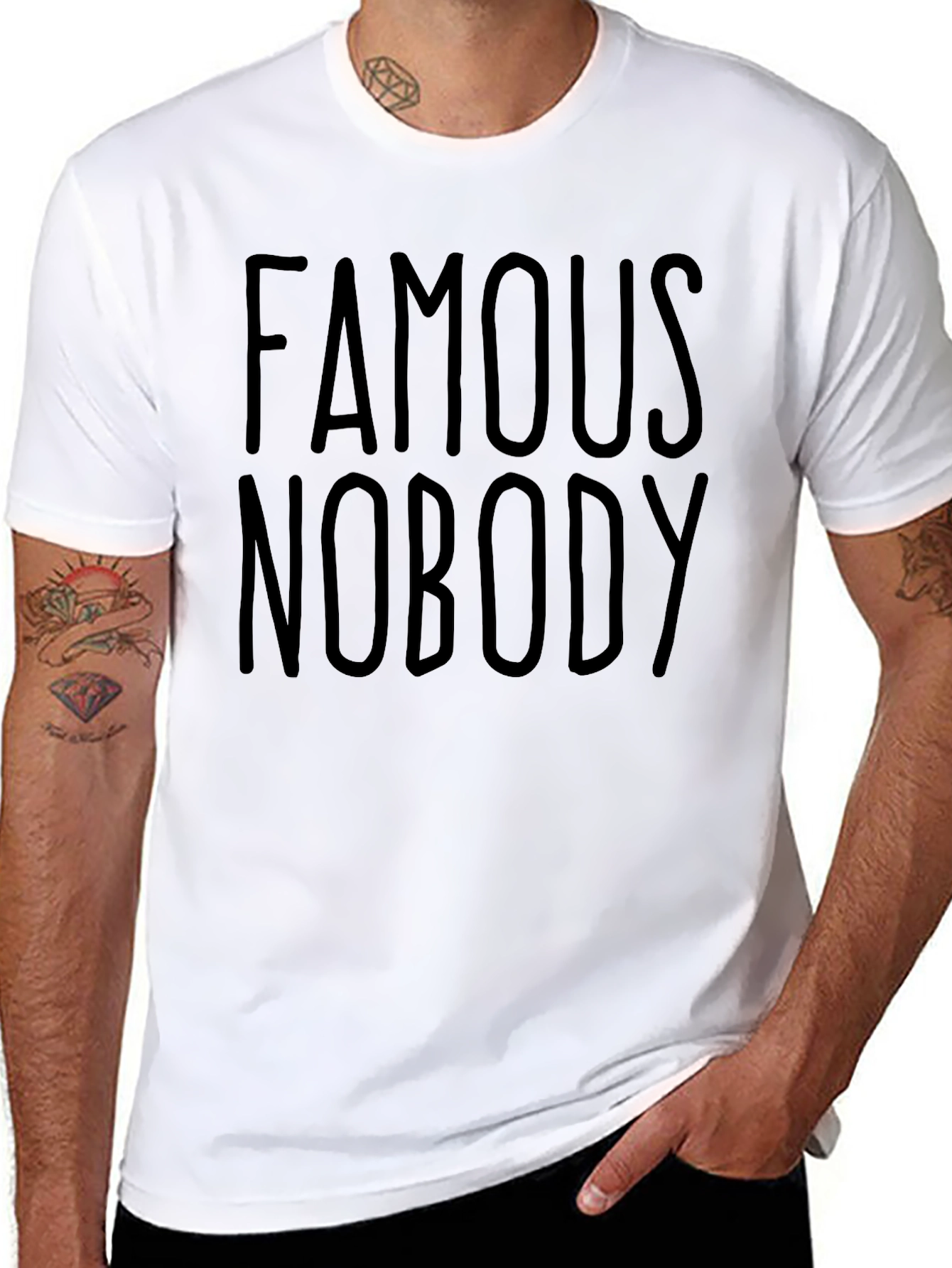 Famous Nobody Black Graphic Tee