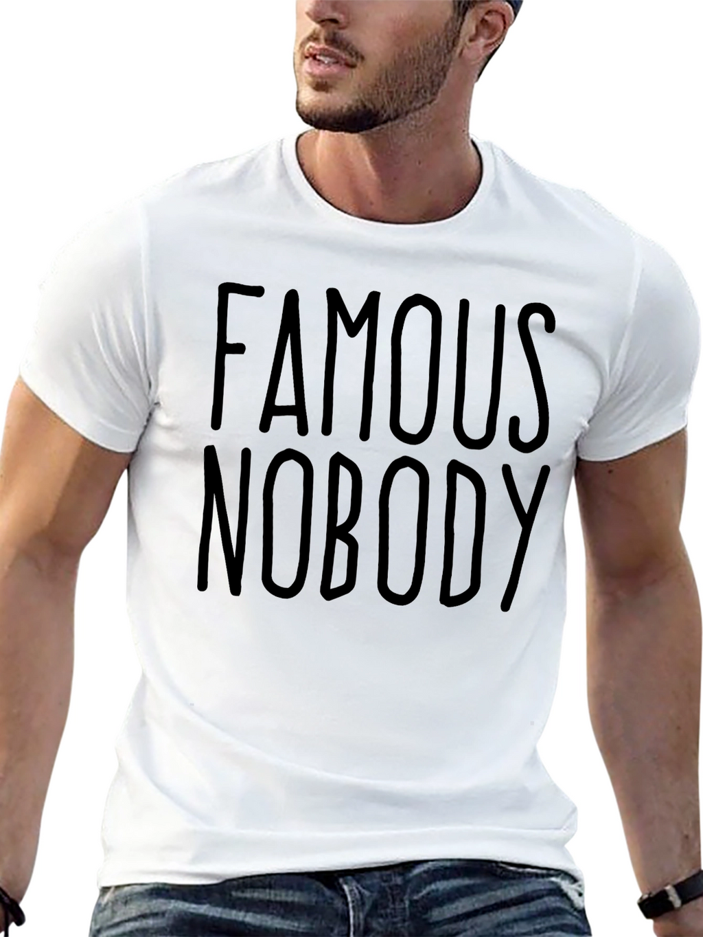Famous Nobody Black Graphic Tee