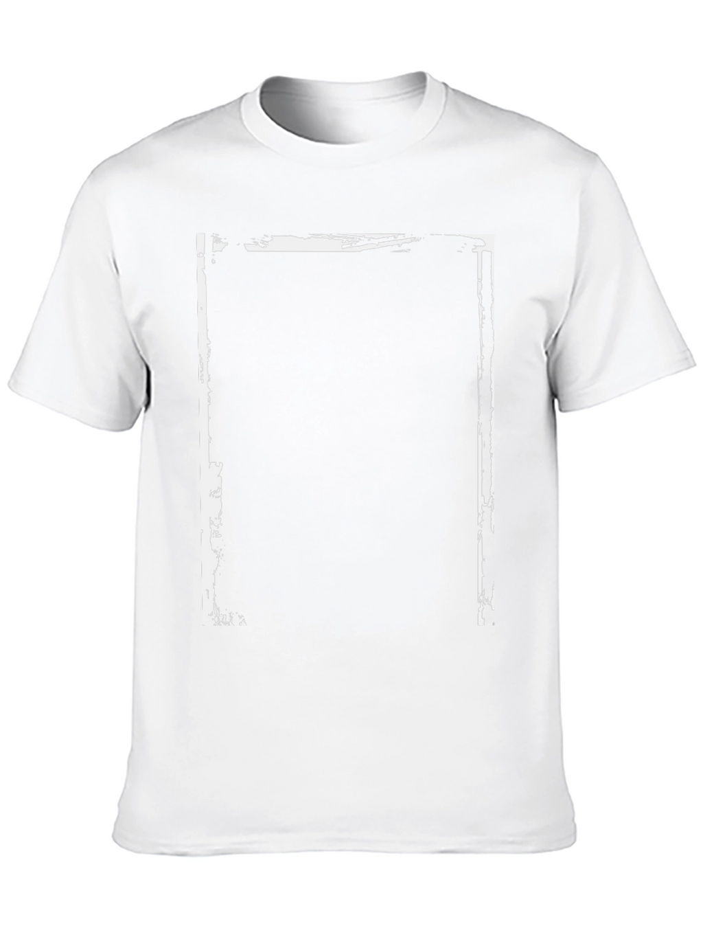 Black T-Shirt with Abstract White Frame