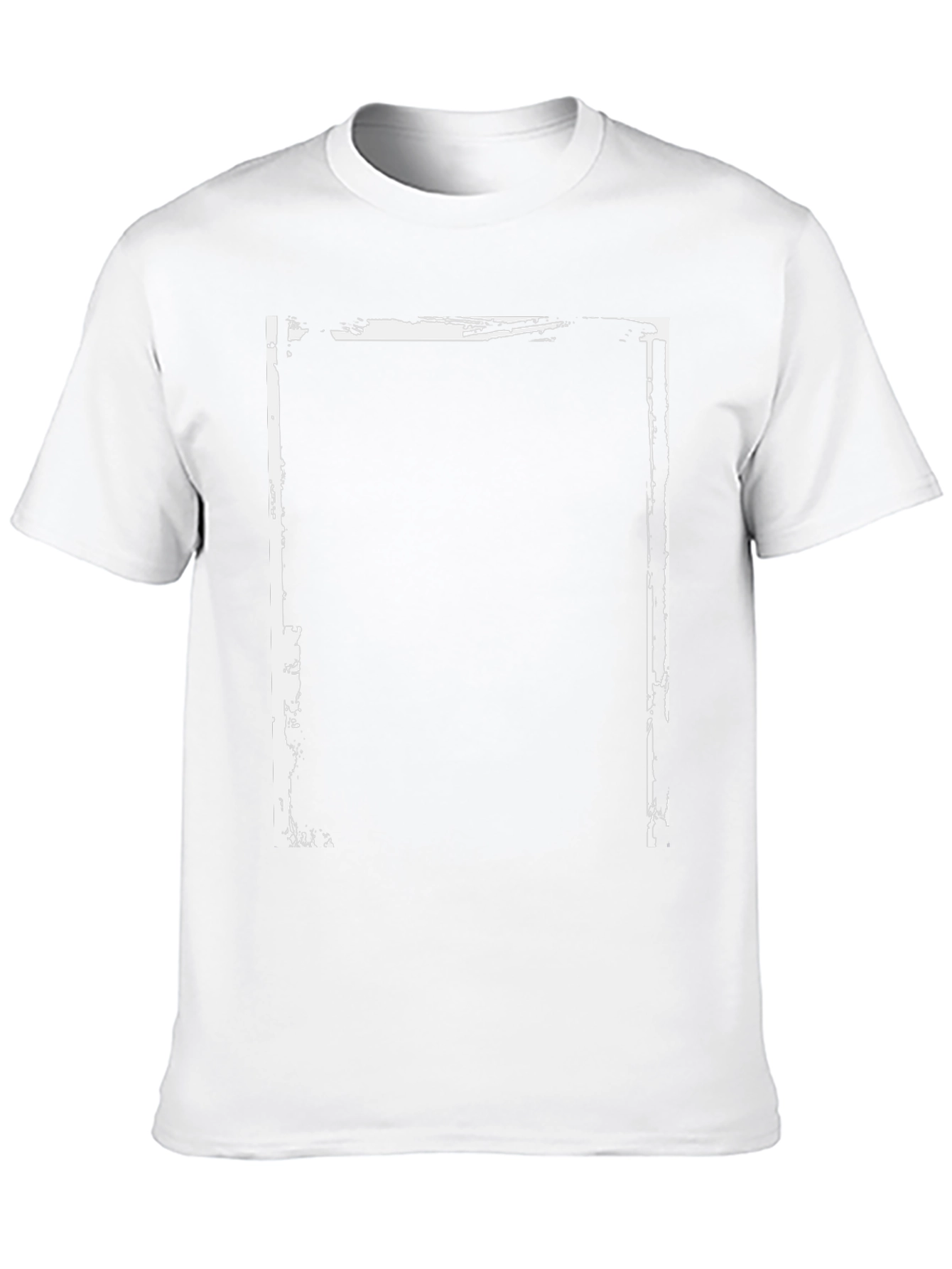 Black T-Shirt with Abstract White Frame