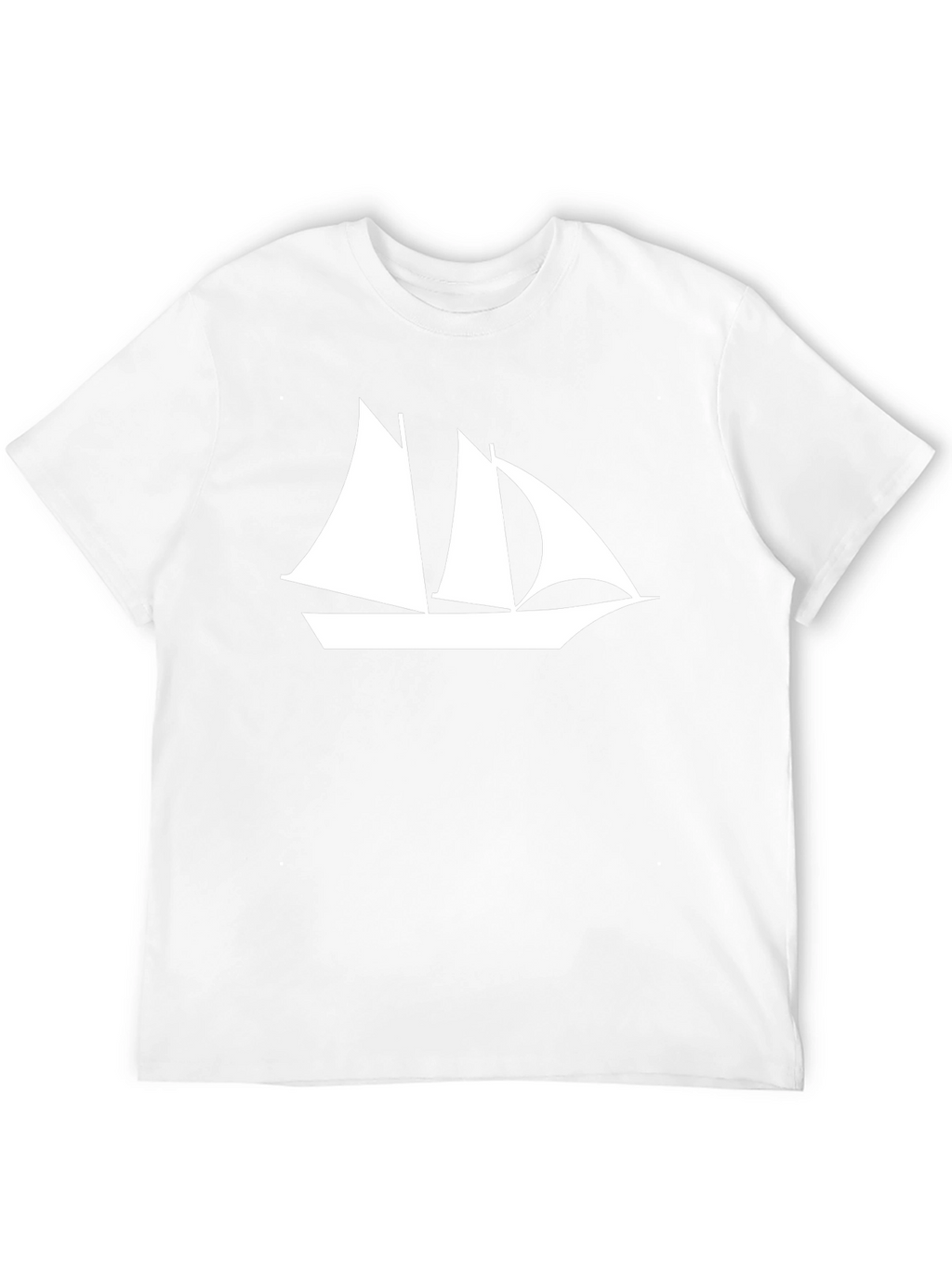 Sailboat Graphic Tee - Black Cotton T-Shirt