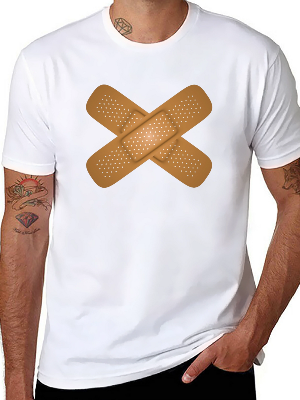 Cross Bandage Graphic Tee - Comfort Fit