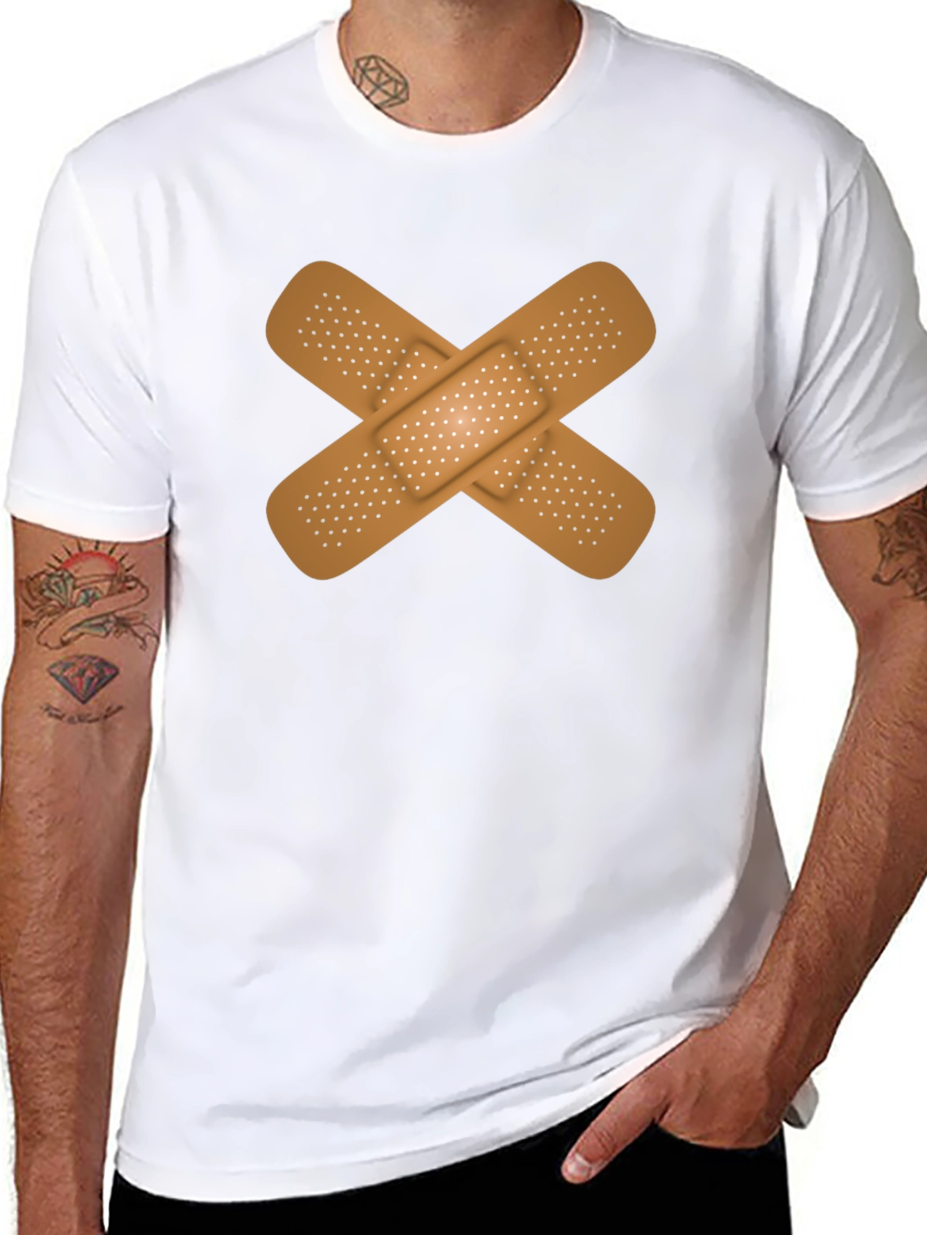 Cross Bandage Graphic Tee - Comfort Fit