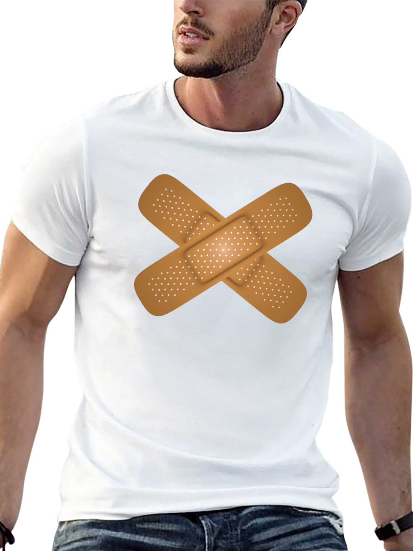Cross Bandage Graphic Tee - Comfort Fit