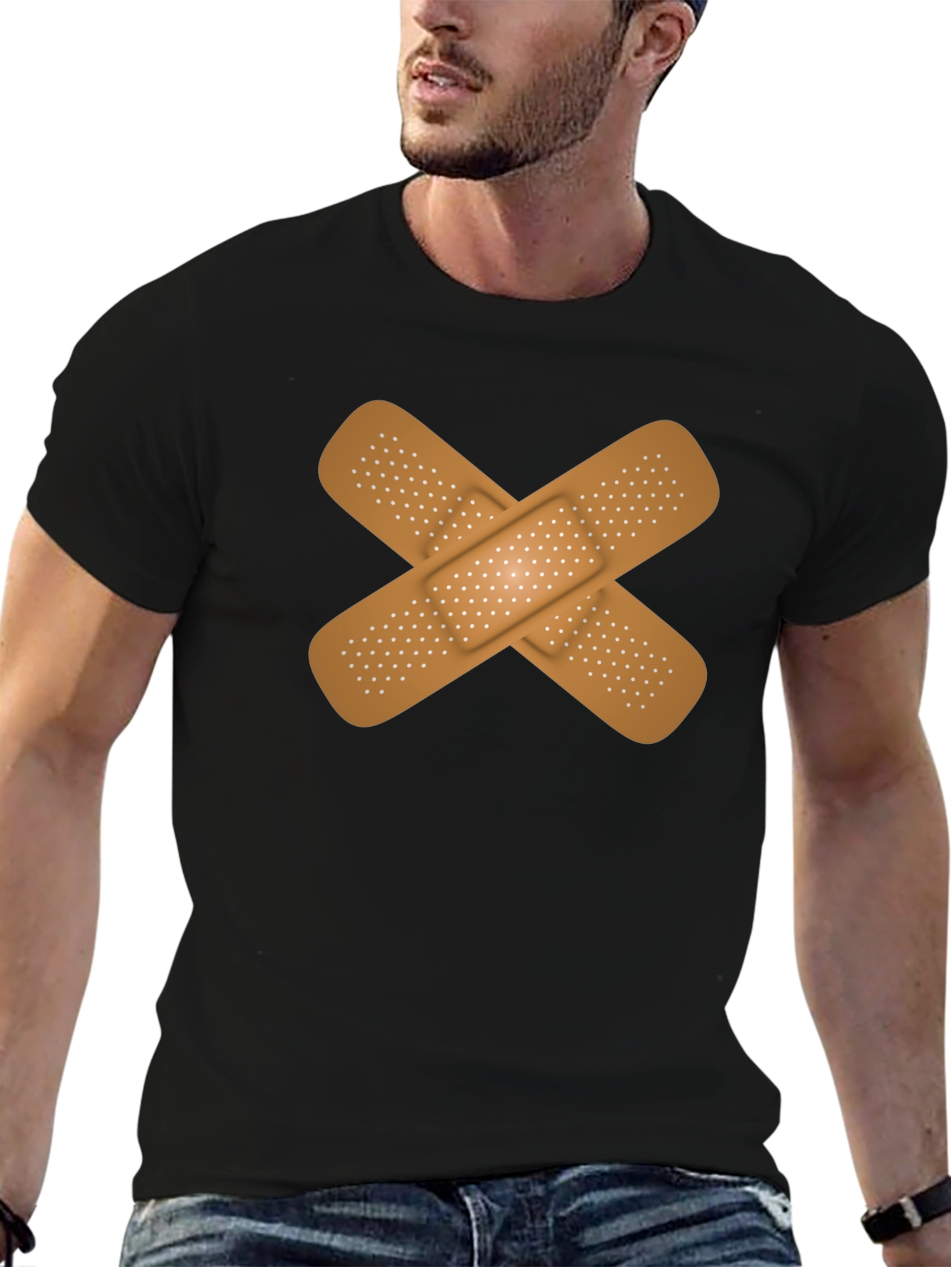 Cross Bandage Graphic Tee - Comfort Fit