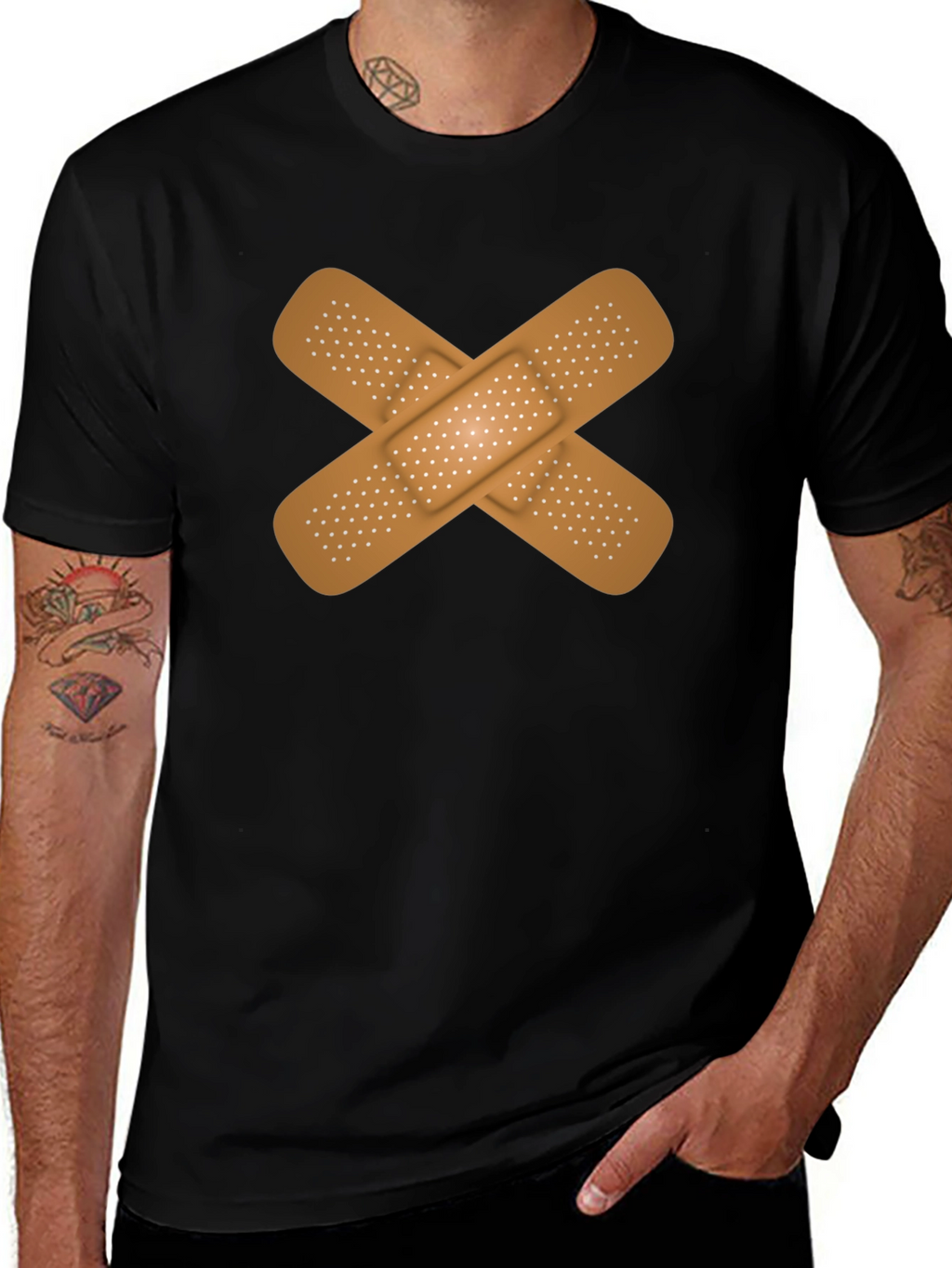 Cross Bandage Graphic Tee - Comfort Fit