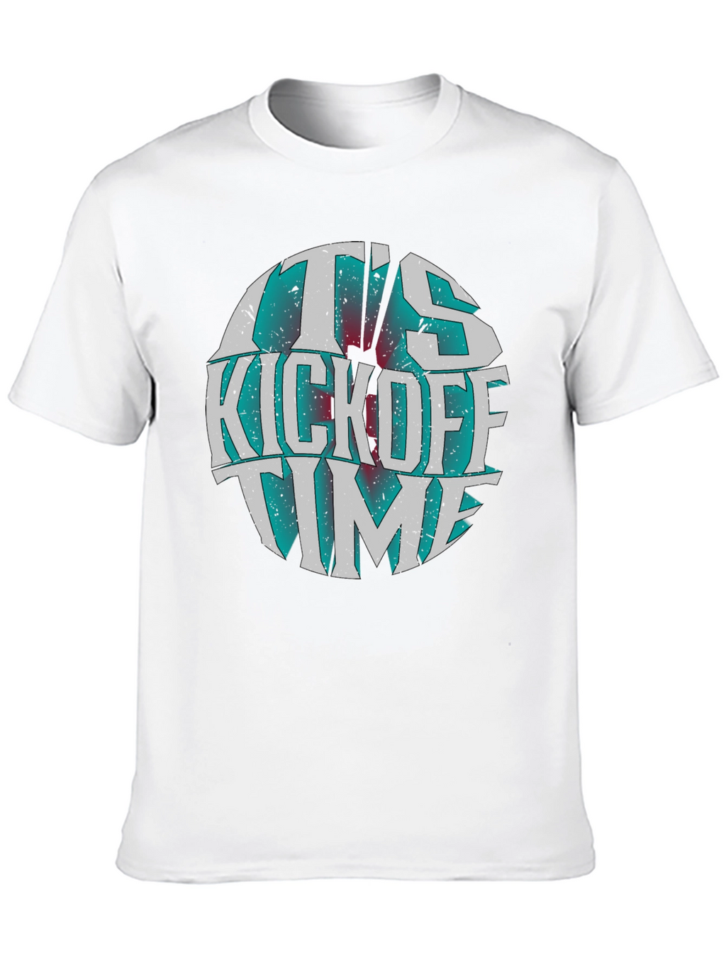 Its Kickoff Time Graphic Tee - Black Cotton T-Shirt