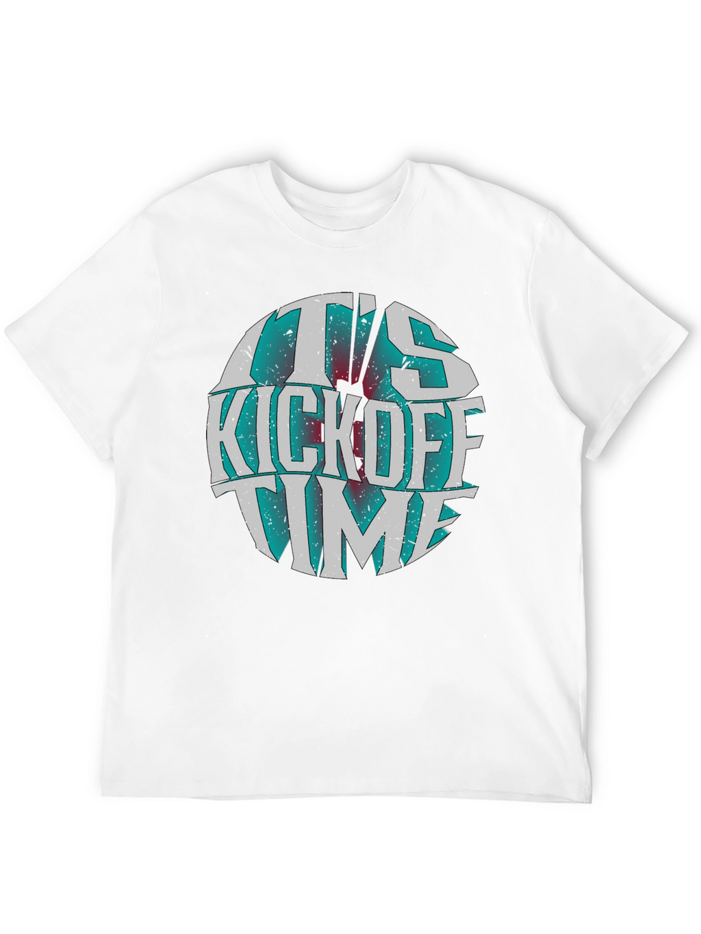 Its Kickoff Time Graphic Tee - Black Cotton T-Shirt