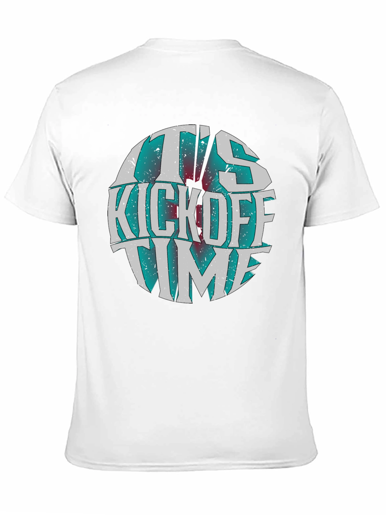 Its Kickoff Time Graphic Tee - Black Cotton T-Shirt