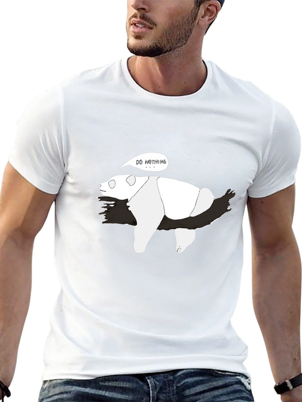 Lazy Panda T-Shirt - Do Nothing Funny Tee