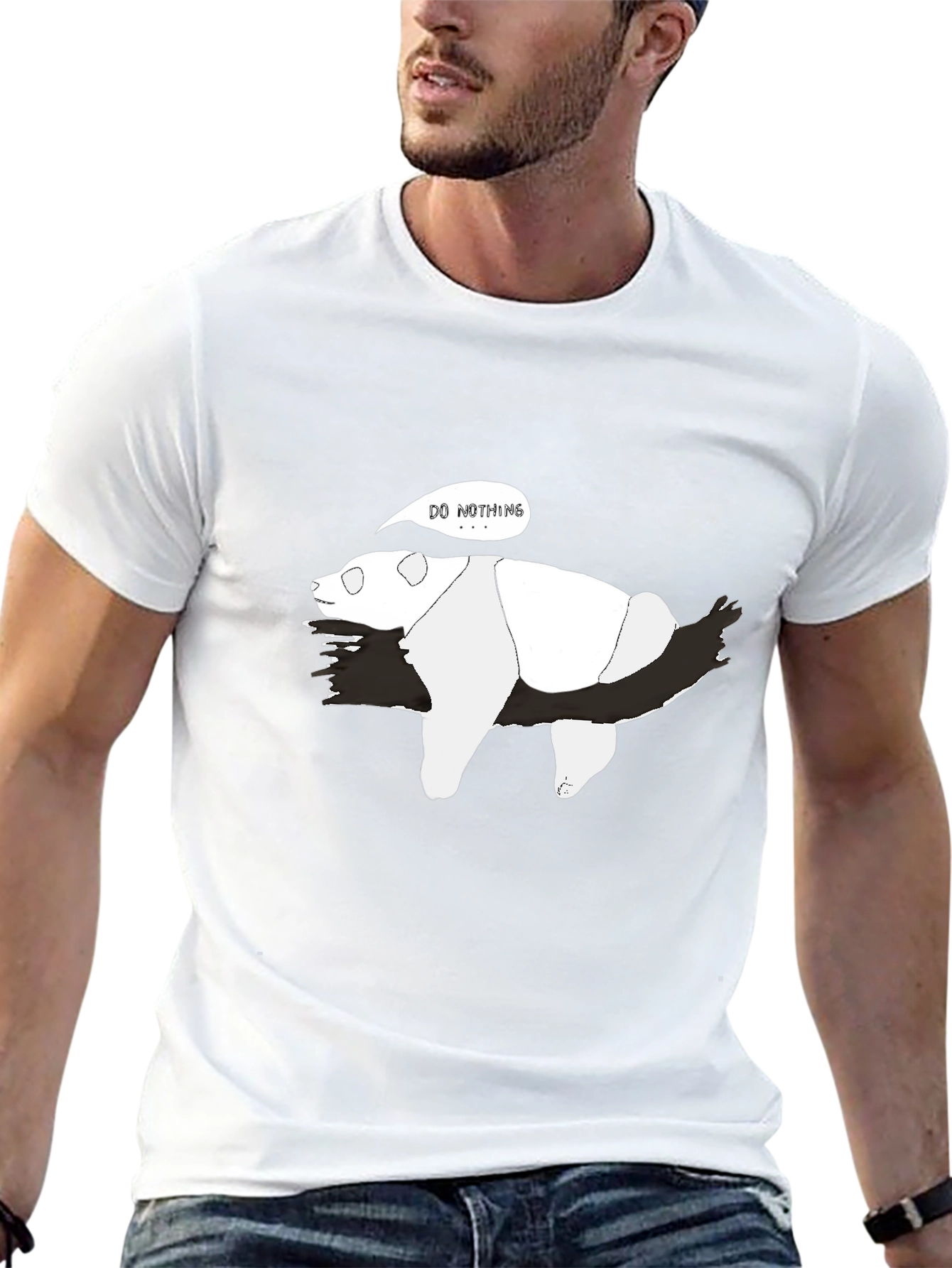 Lazy Panda T-Shirt - Do Nothing Funny Tee