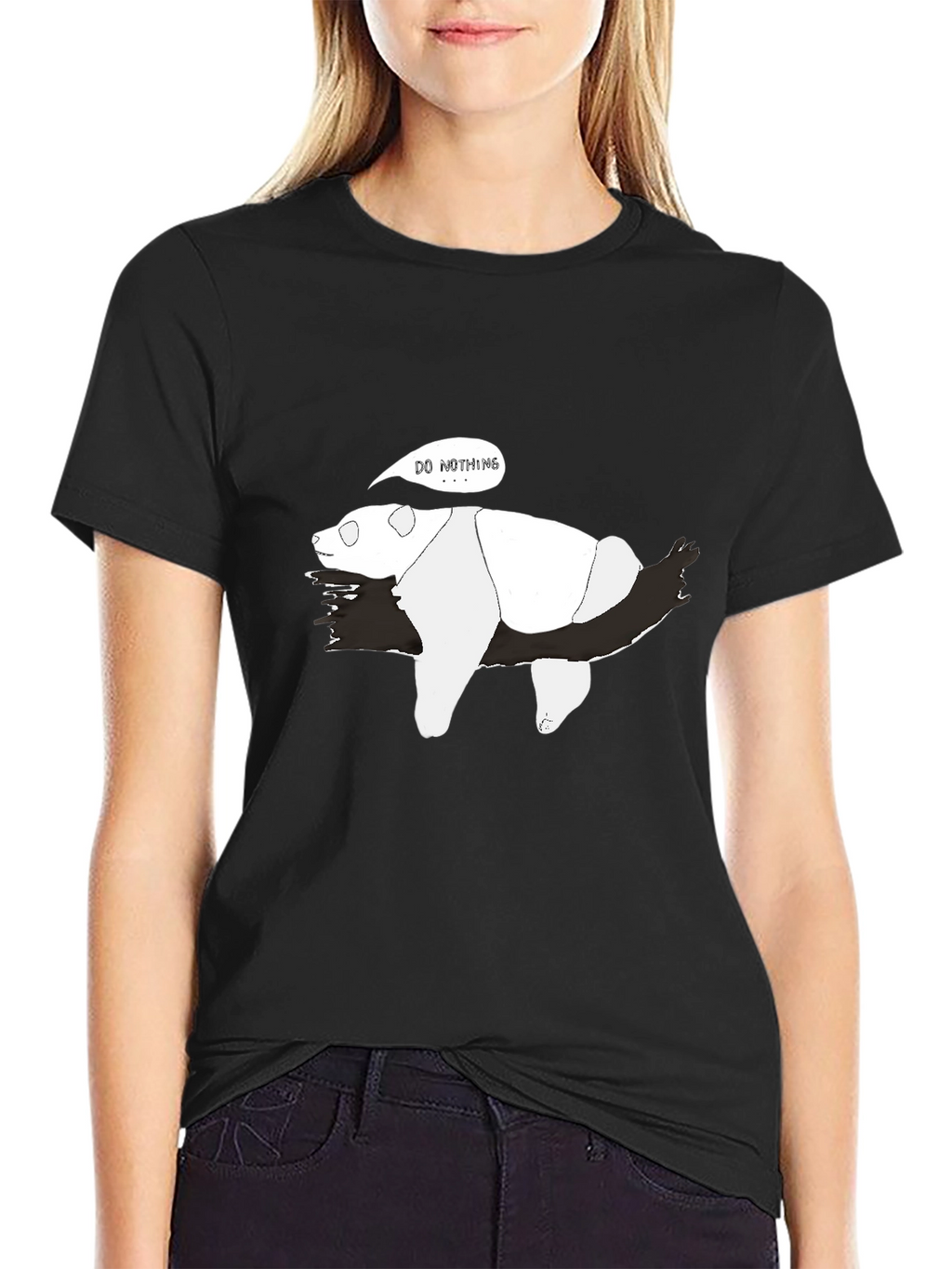 Lazy Panda T-Shirt - Do Nothing Funny Tee