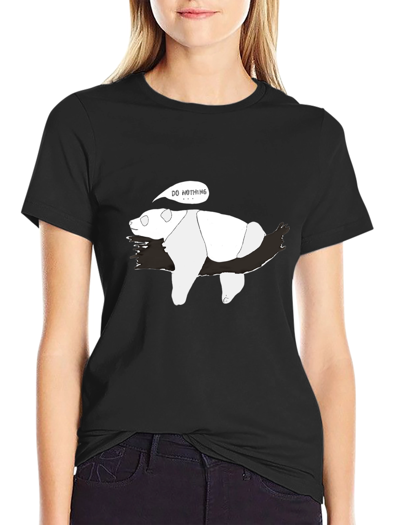 Lazy Panda T-Shirt - Do Nothing Funny Tee