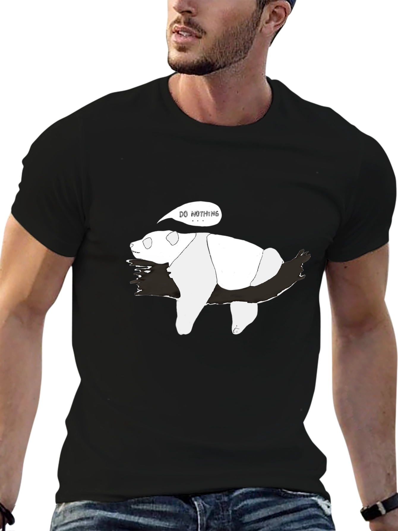 Lazy Panda T-Shirt - Do Nothing Funny Tee