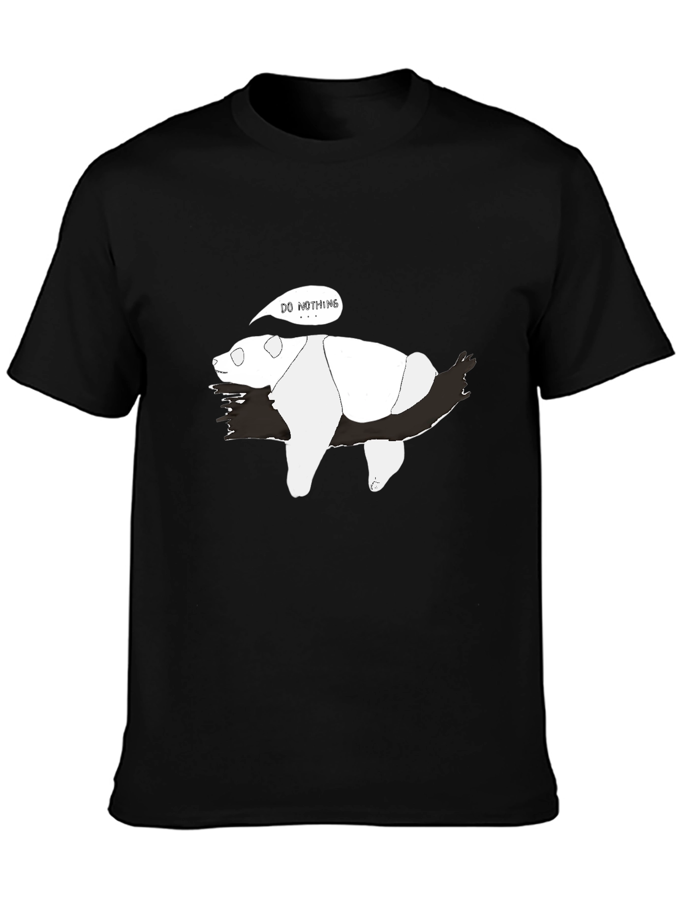 Lazy Panda T-Shirt - Do Nothing Funny Tee