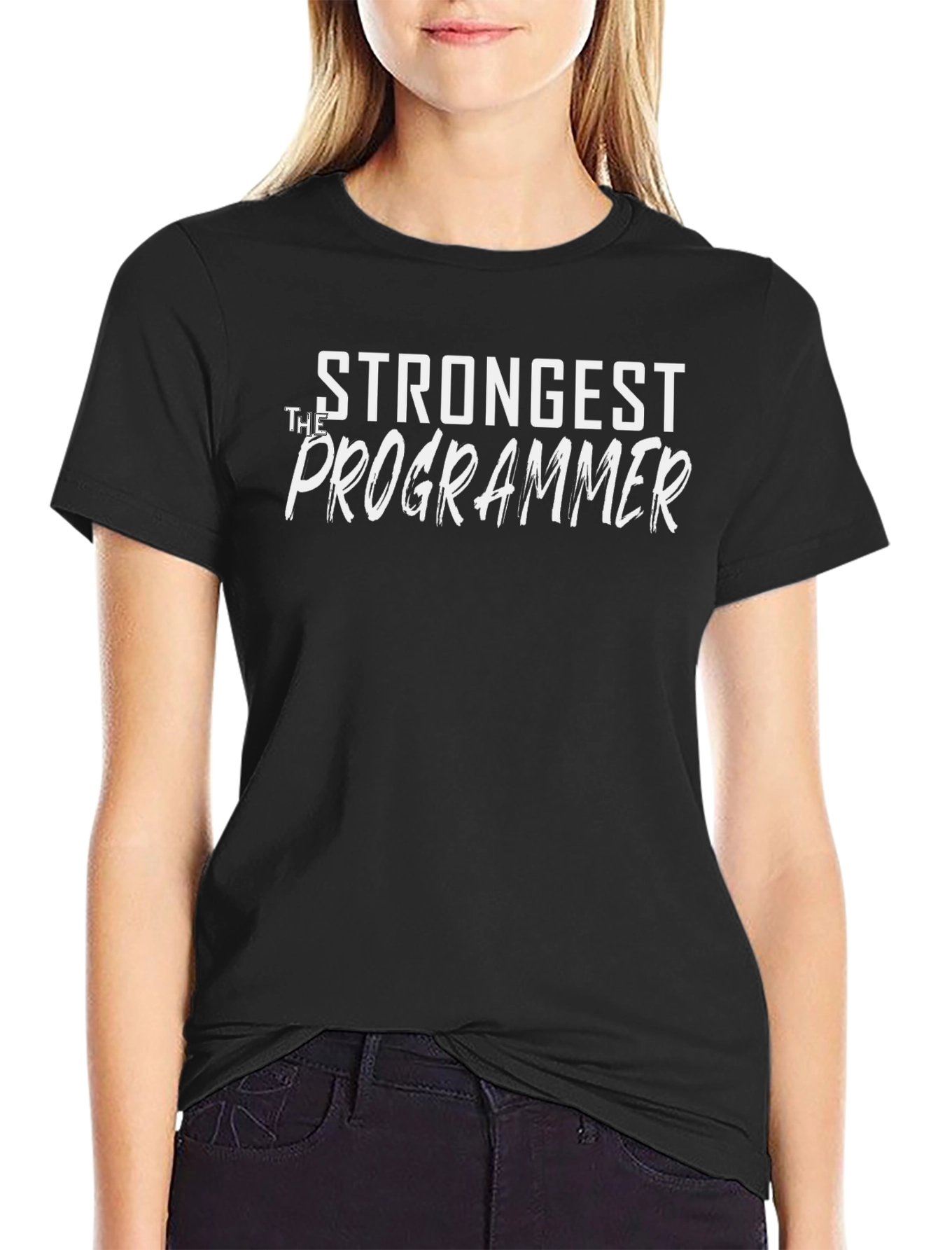 Strongest Programmer Graphic Tee - Black
