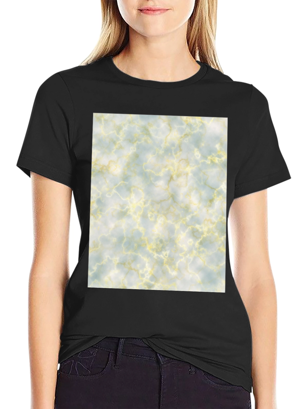 Marble Pattern Tee - Soft & Stylish