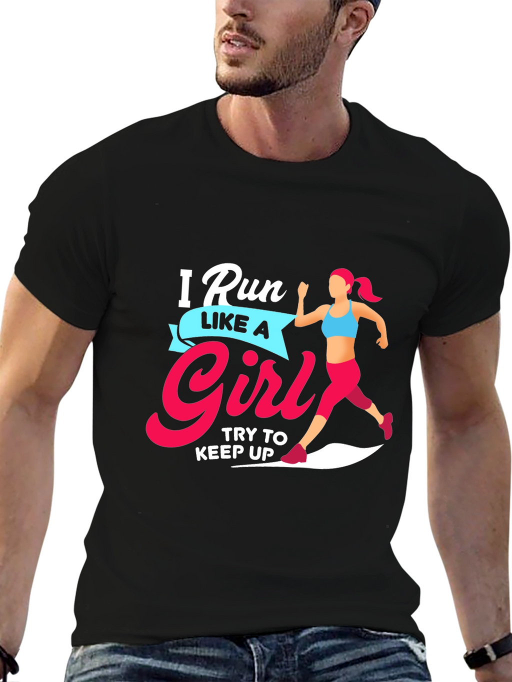 Run Like a Girl T-Shirt - Motivational Running Tee