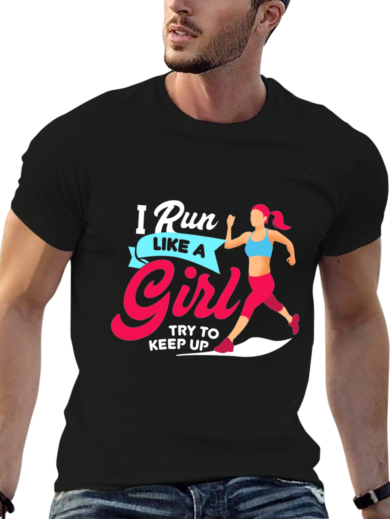 Run Like a Girl T-Shirt - Motivational Running Tee