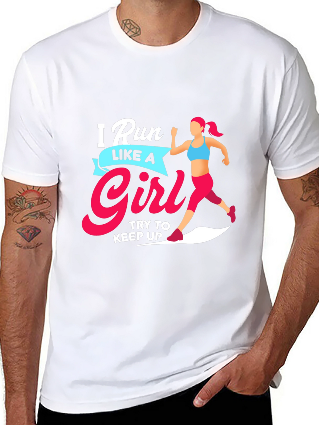 Run Like a Girl T-Shirt - Motivational Running Tee
