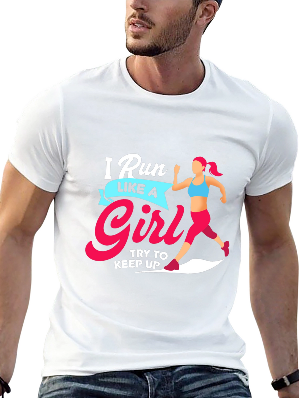 Run Like a Girl T-Shirt - Motivational Running Tee