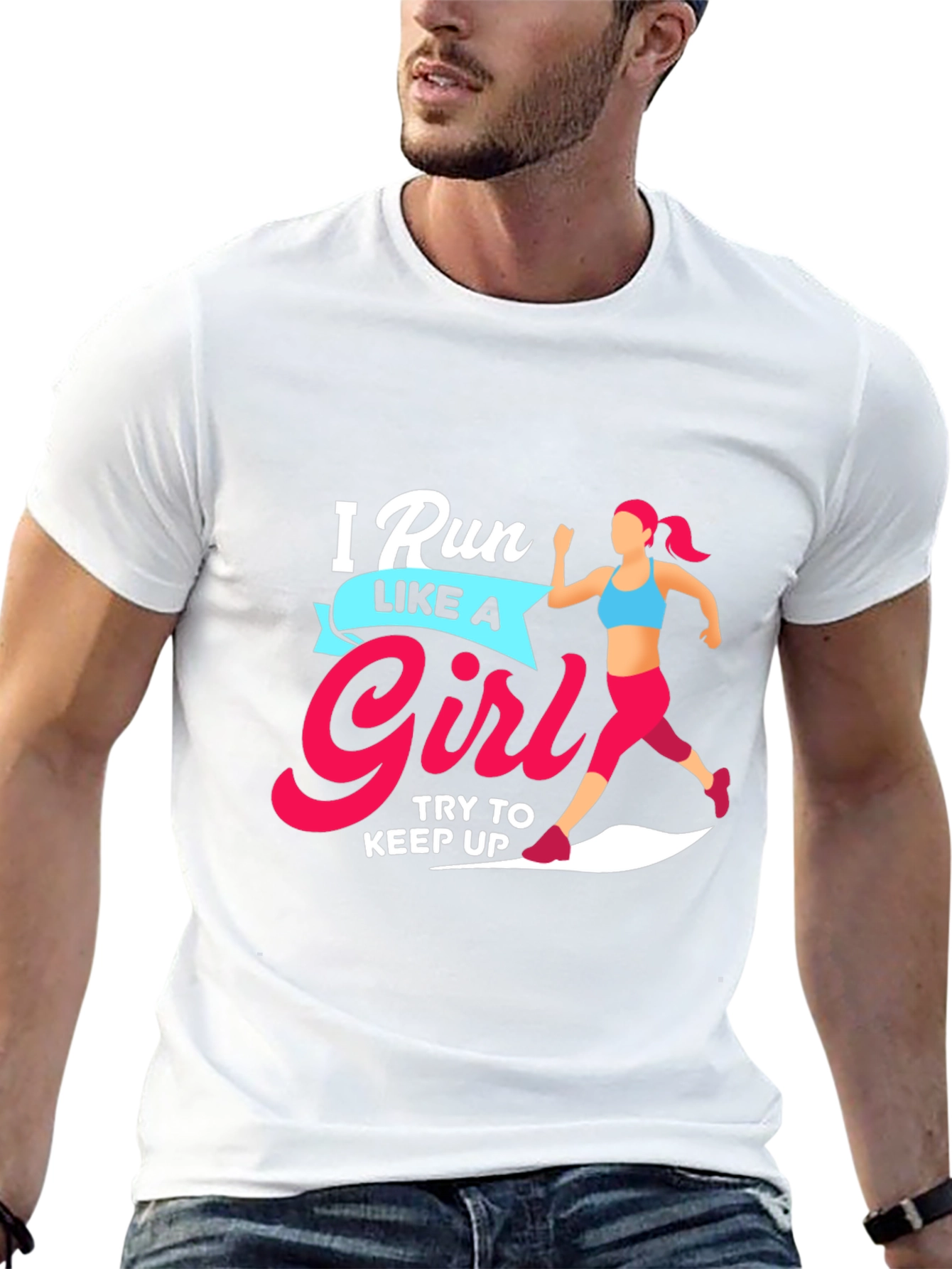 Run Like a Girl T-Shirt - Motivational Running Tee