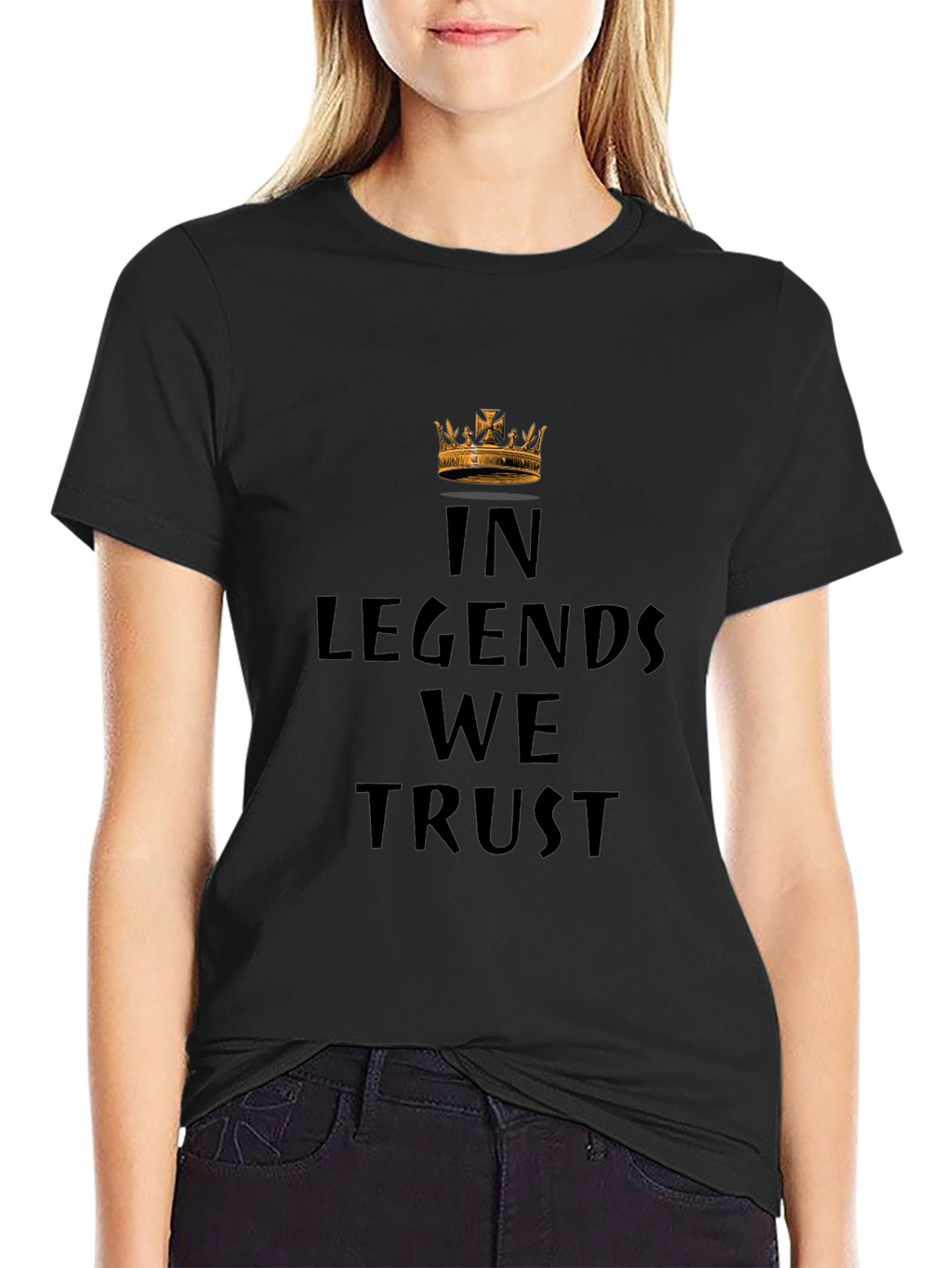In Legends We Trust Graphic Black T-Shirt