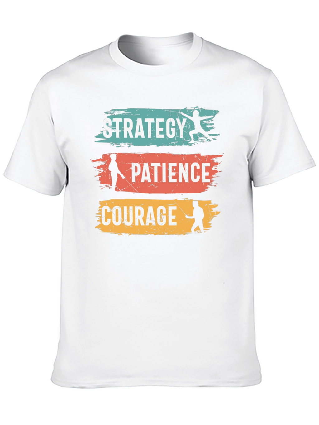 Strategy Patience Courage Black Graphic Tee
