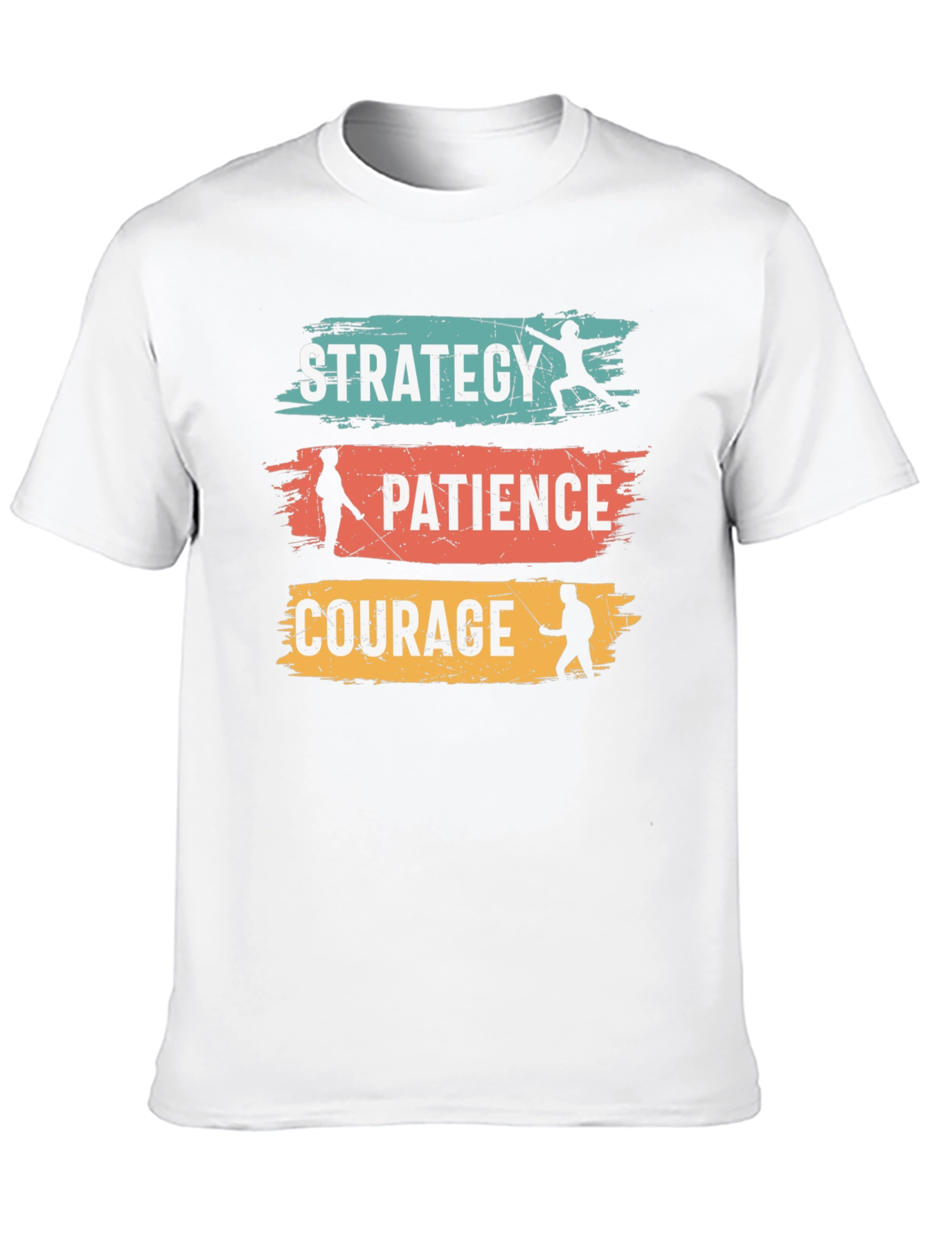 Strategy Patience Courage Black Graphic Tee