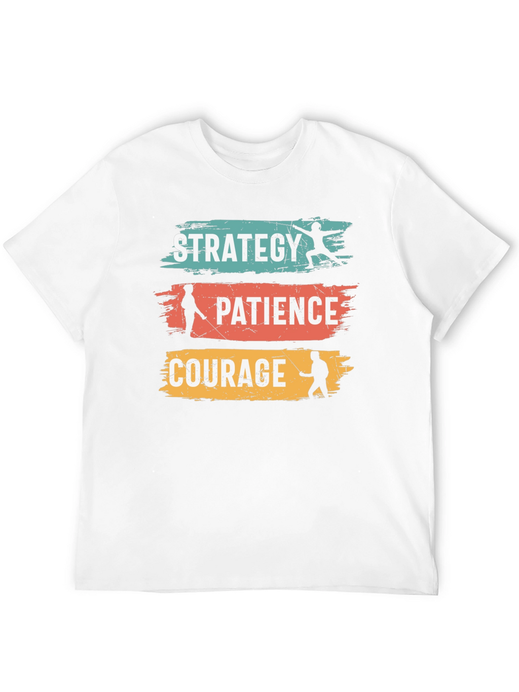 Strategy Patience Courage Black Graphic Tee