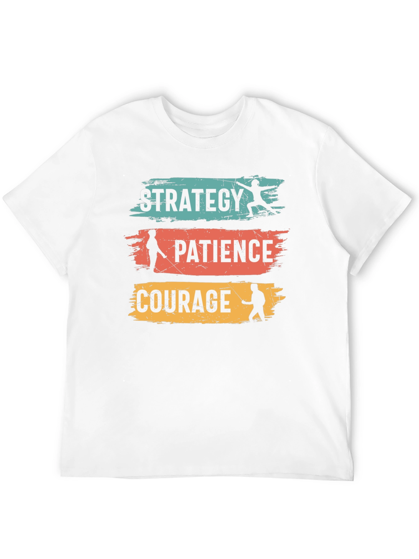 Strategy Patience Courage Black Graphic Tee