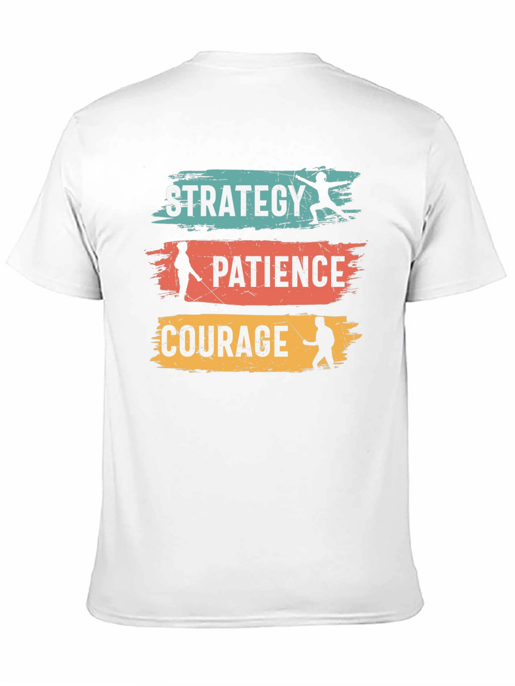 Strategy Patience Courage Black Graphic Tee
