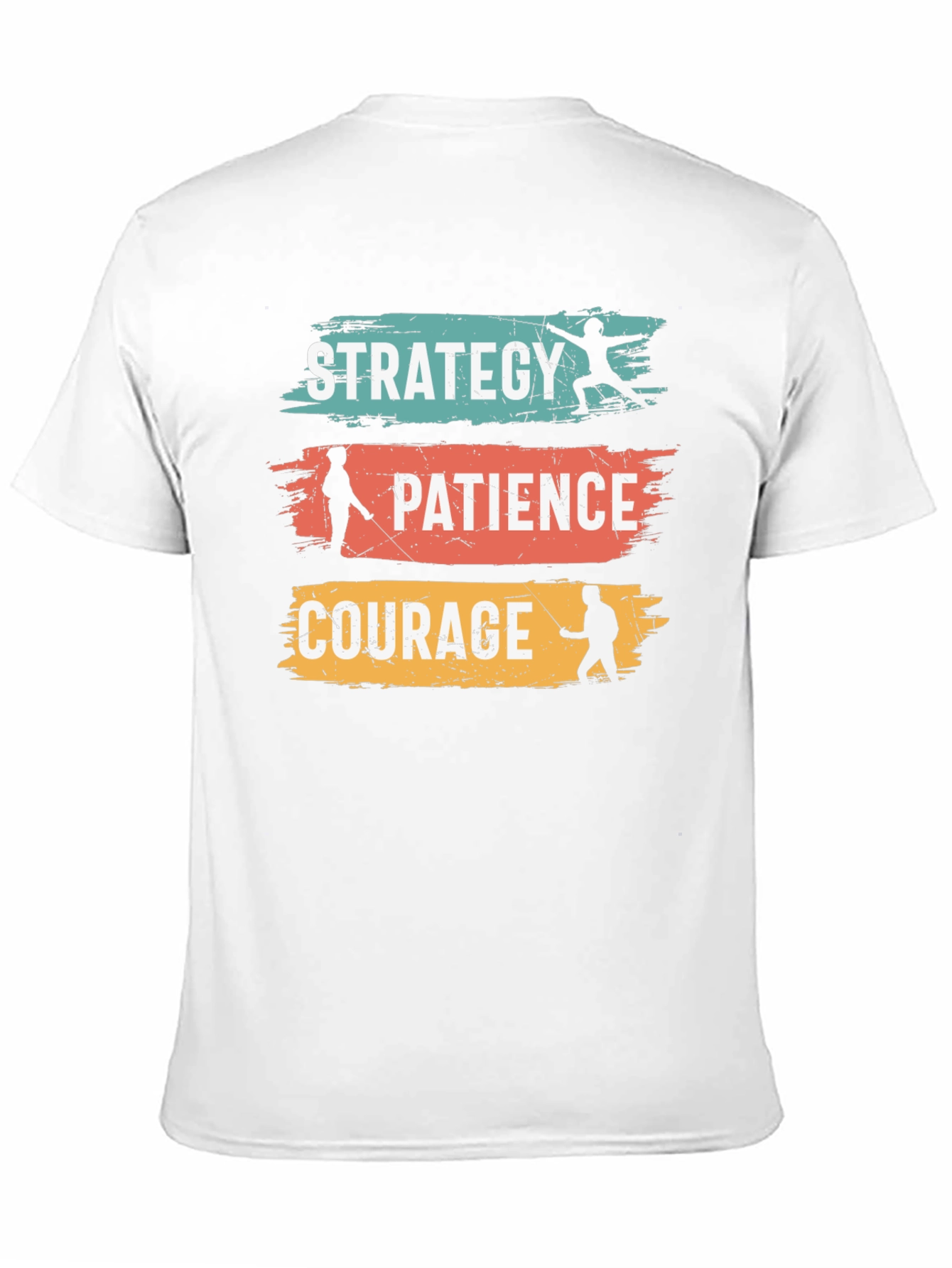 Strategy Patience Courage Black Graphic Tee