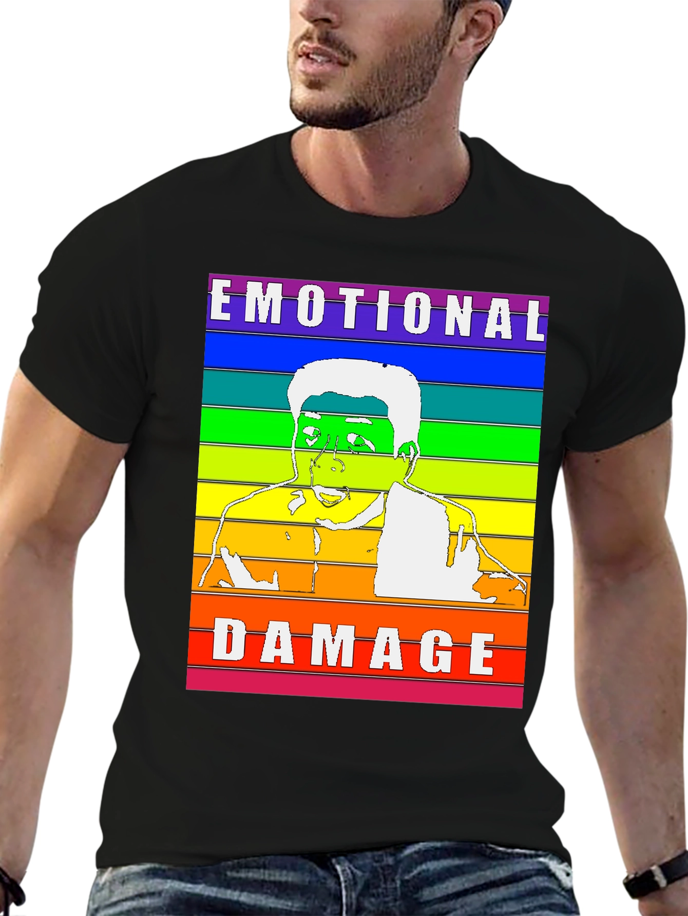 Emotional Damage Rainbow T-Shirt Funny Meme Gift