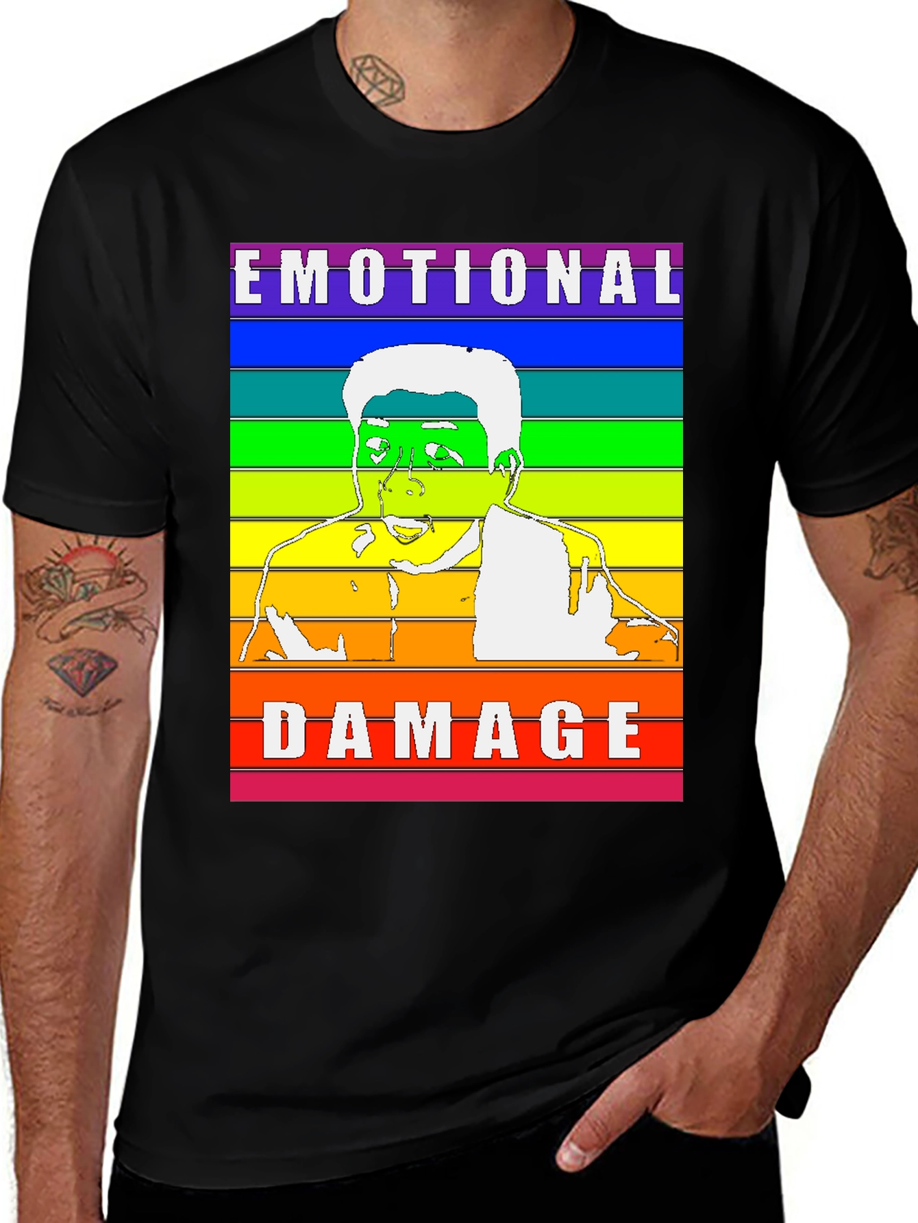 Emotional Damage Rainbow T-Shirt Funny Meme Gift