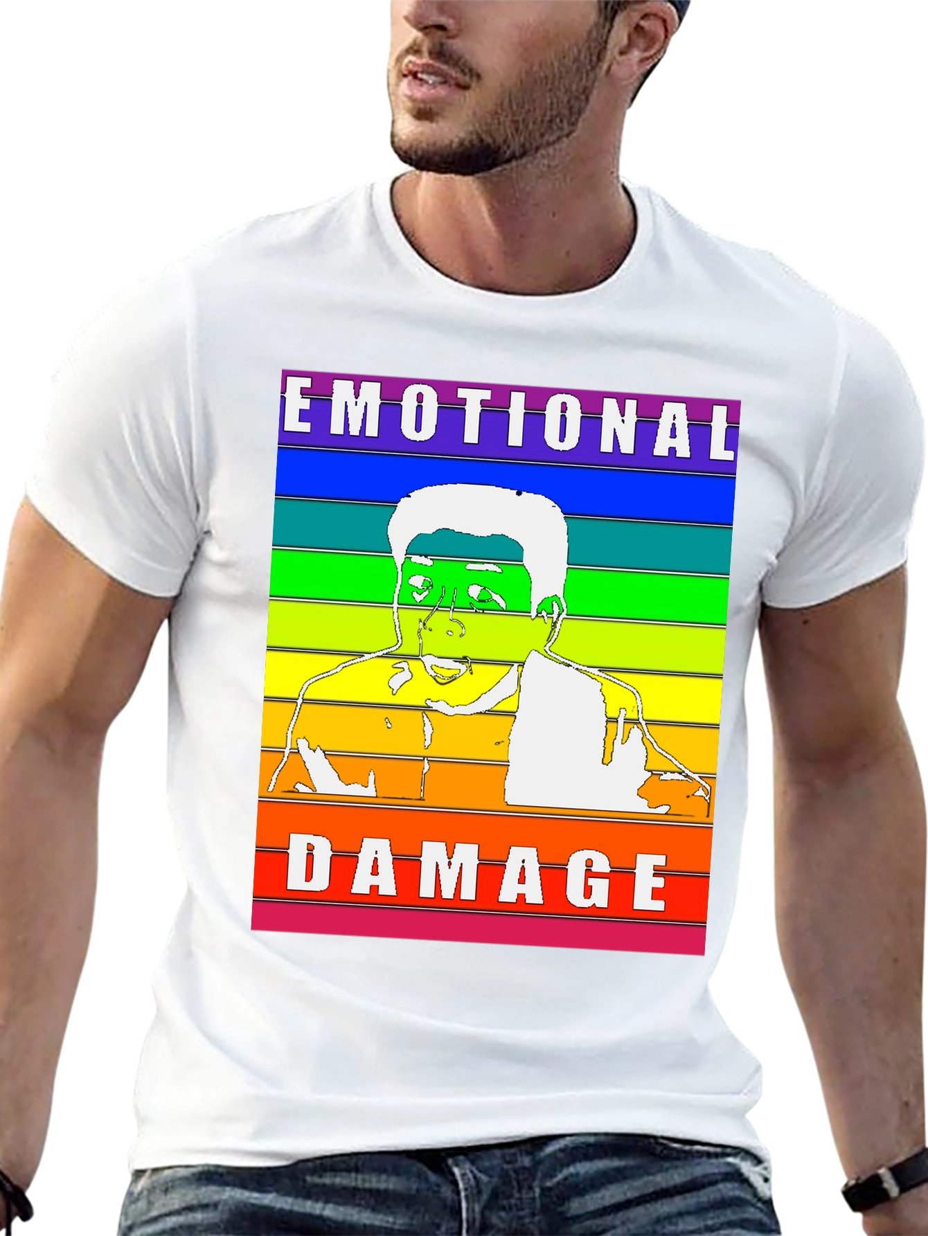Emotional Damage Rainbow T-Shirt Funny Meme Gift