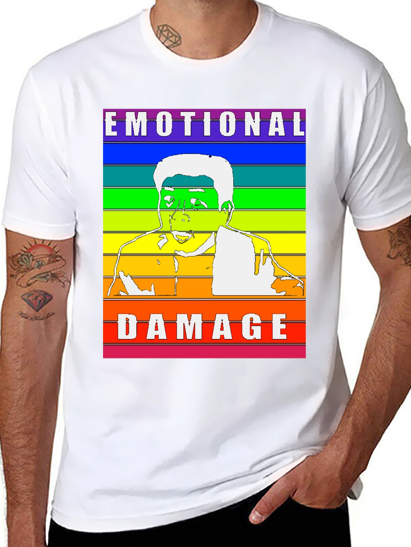 Emotional Damage Rainbow T-Shirt Funny Meme Gift