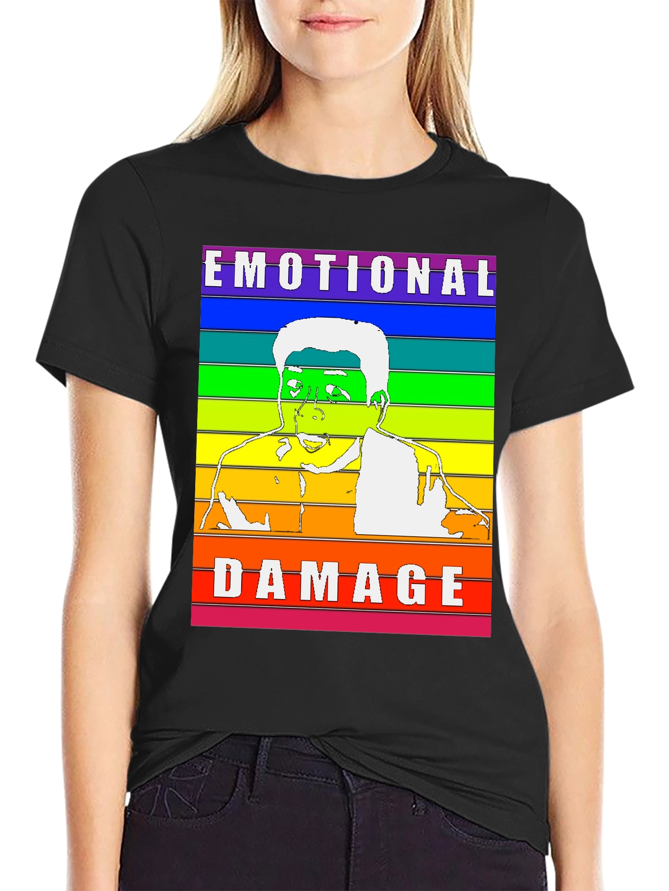 Emotional Damage Rainbow T-Shirt Funny Meme Gift